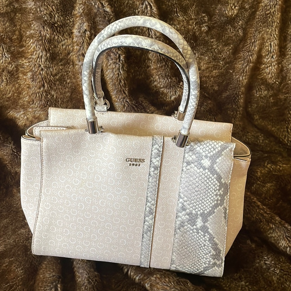 Pink and Gray Guess Purse
